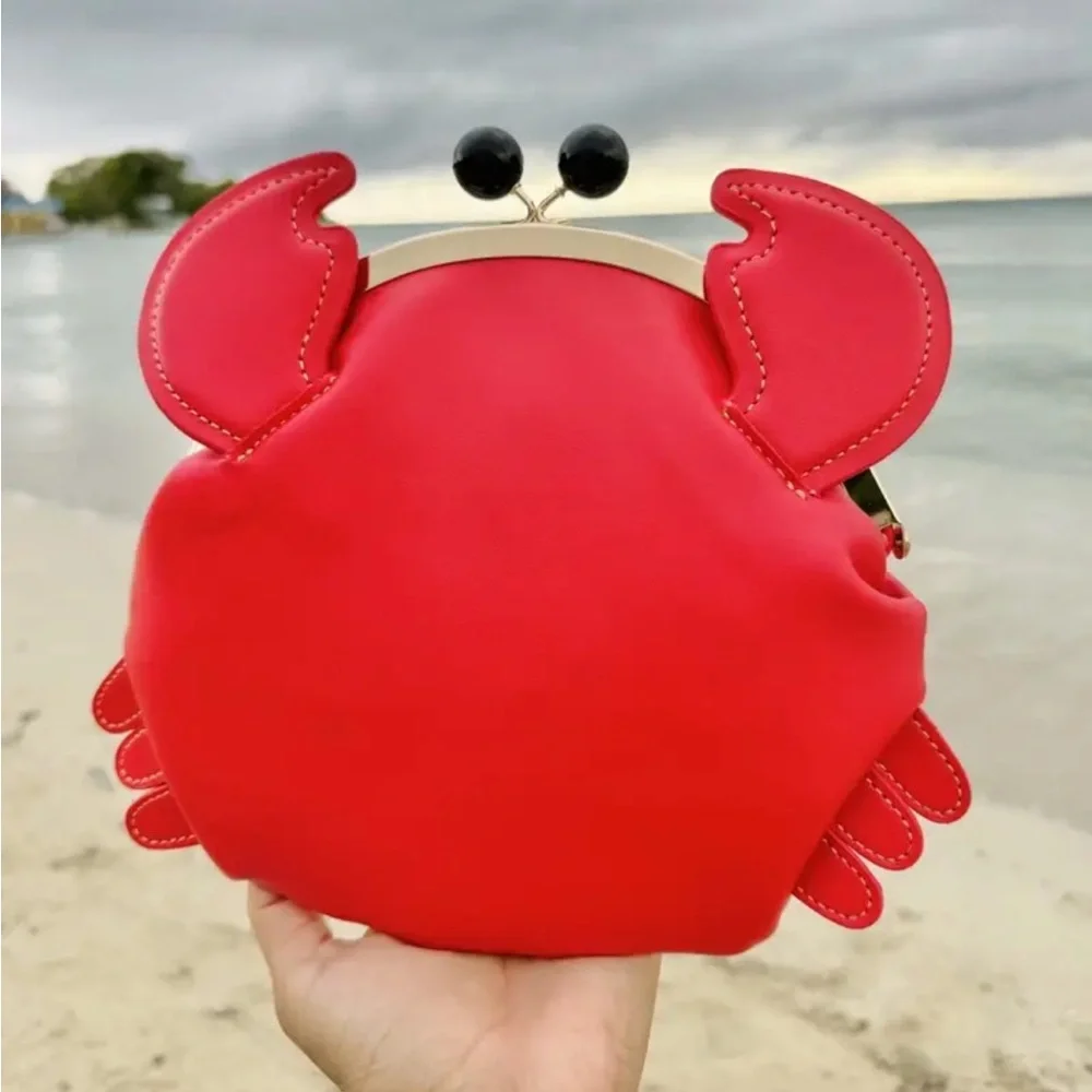 🆕 Cute Crab Crossbody Bag, PU Leather Handbag - Ariel 🧜‍♀️ - Sebastian 🦀